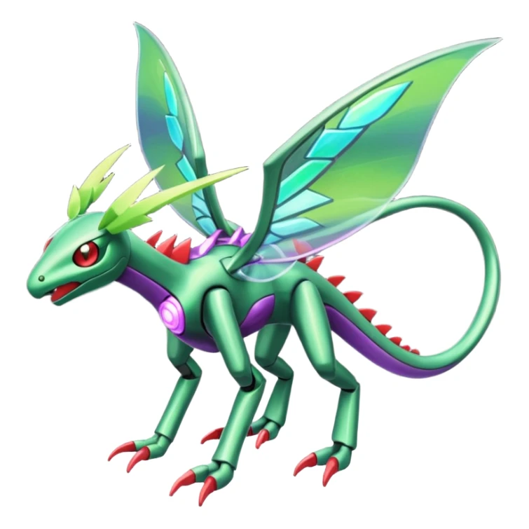 Miraidon-Genesect-Vikavolt-Vibrava-Flygon-fusion-hybrid-creature, full body sticker