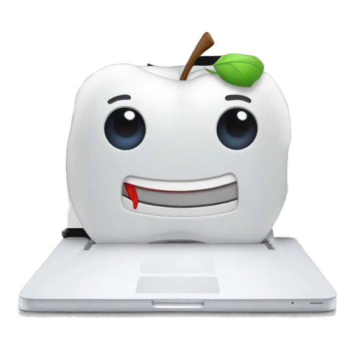 White Apple MacBook with Netflix on the screen  sticker