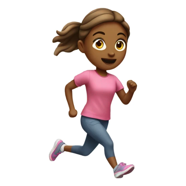 Girl running on a park sticker