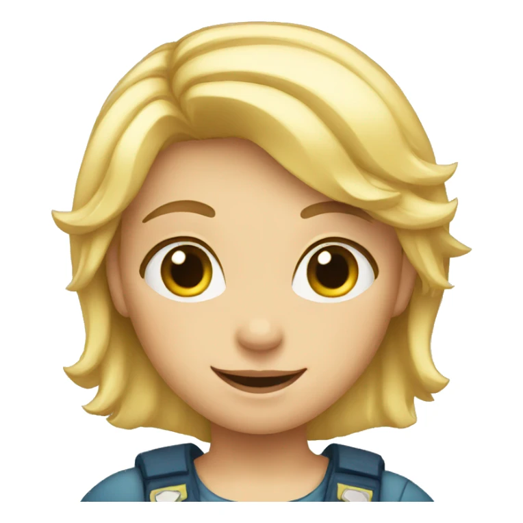  blond girl with victory symbol  sticker