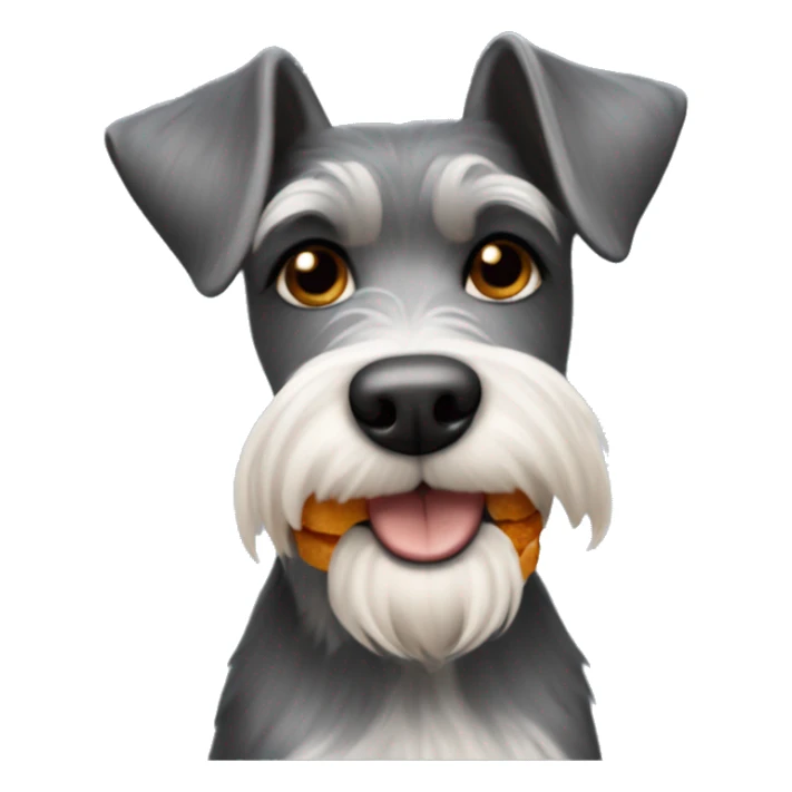 schnauzer with a sweet potato pie sticker