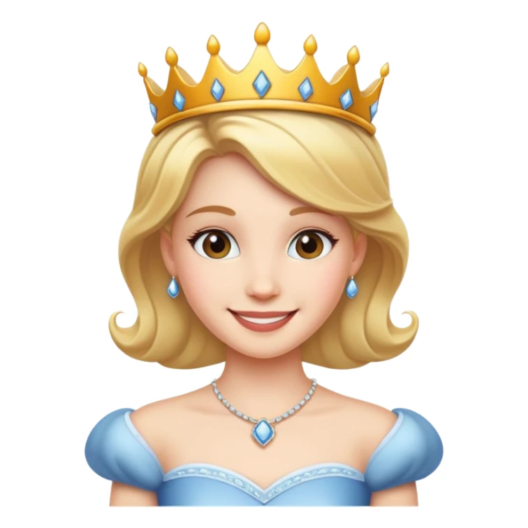Princess smiling sticker