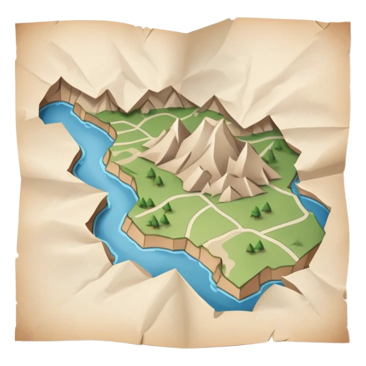 a slightly crumpled paper map with an attack strategy drawn on it, high detail, no text sticker