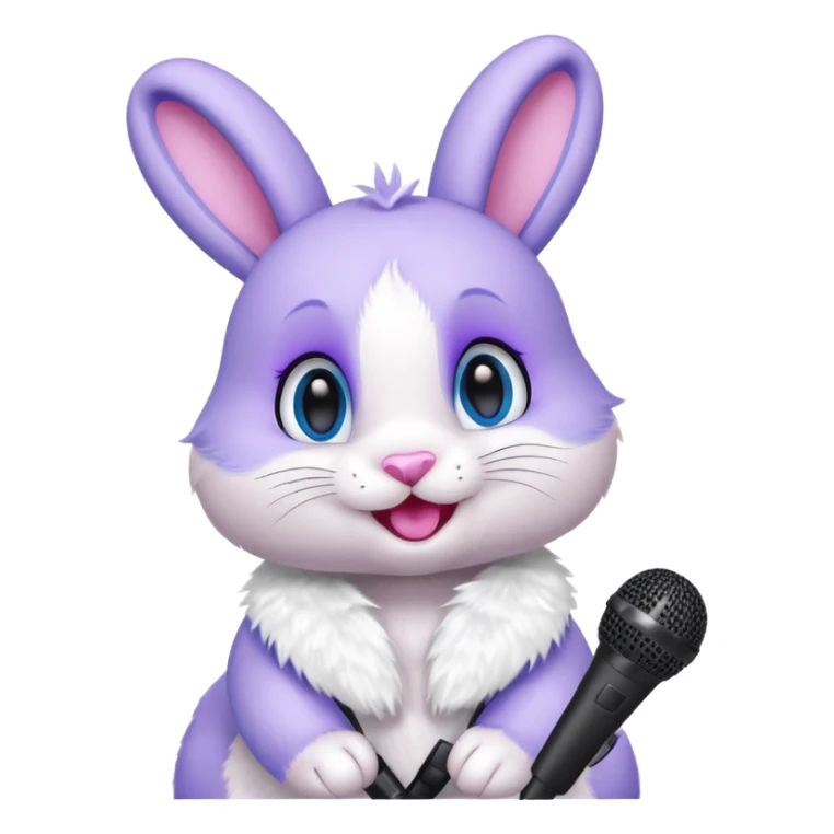 Bonnie the purple bunny holding a microphone sticker