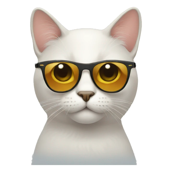 Cat with sunglasses sticker