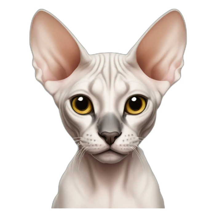 sphynx cat with black spot on his nose sticker