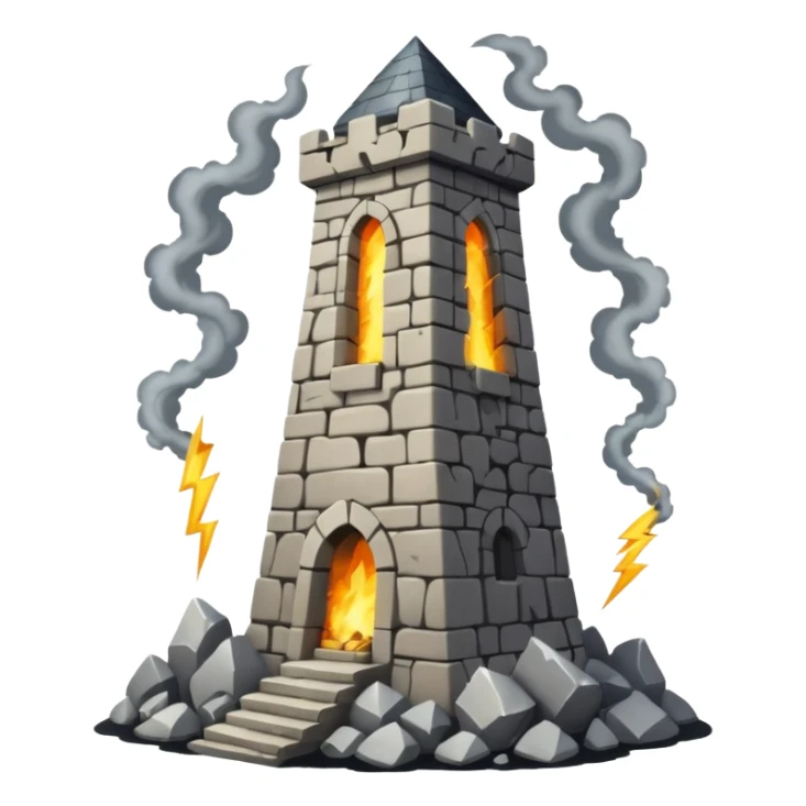 The tower tarot card sticker