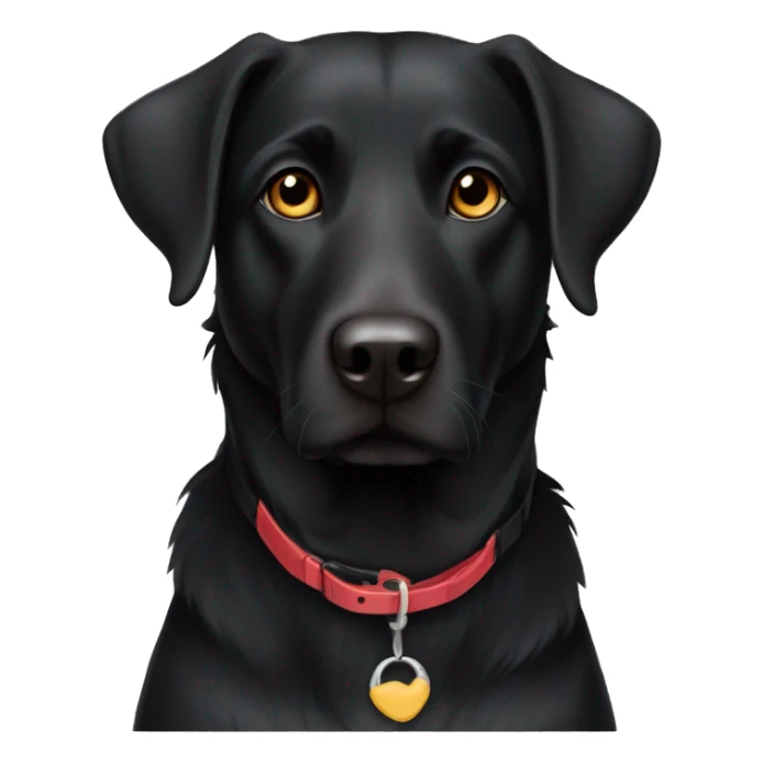 Black Labrador Germany shepherd mix dog sticker
