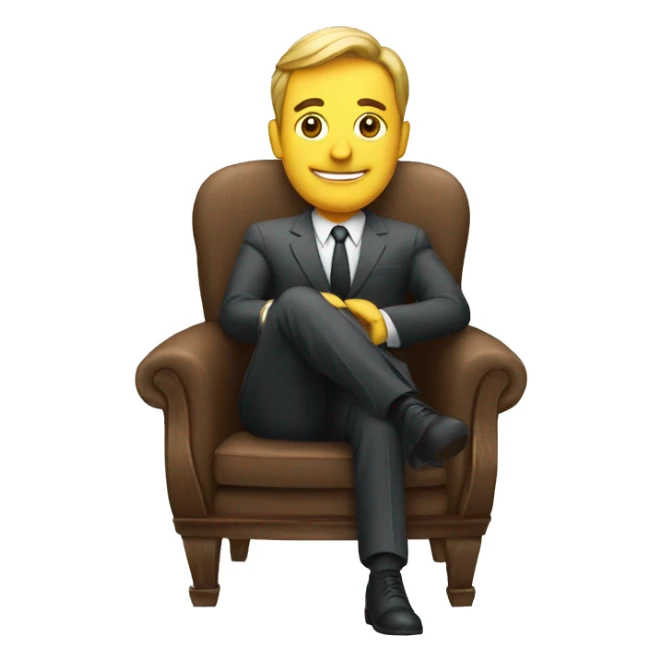 businessman in a chair sticker