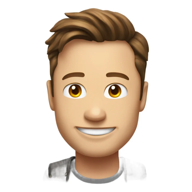 Elon musk half body，smile sticker