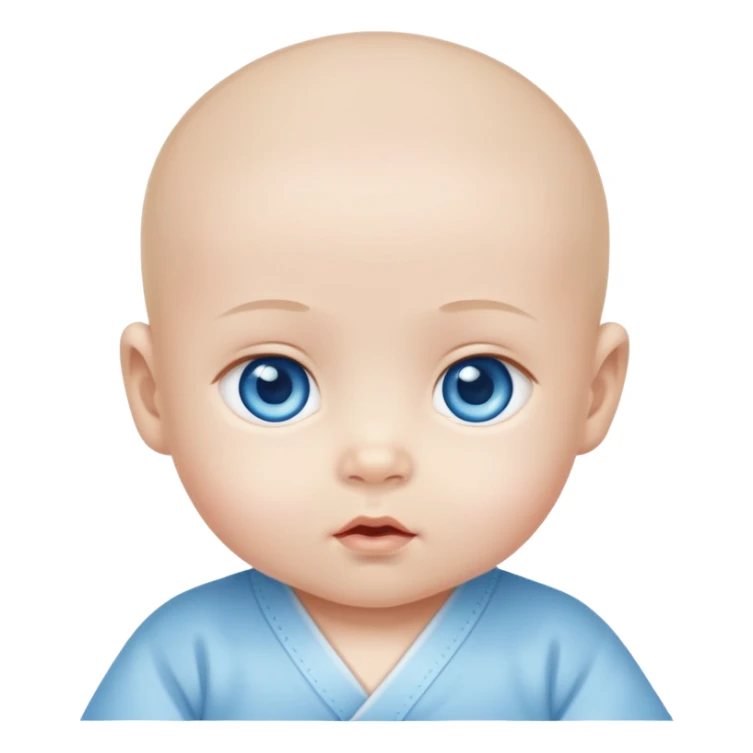 Wasian baby with blue eyes sticker