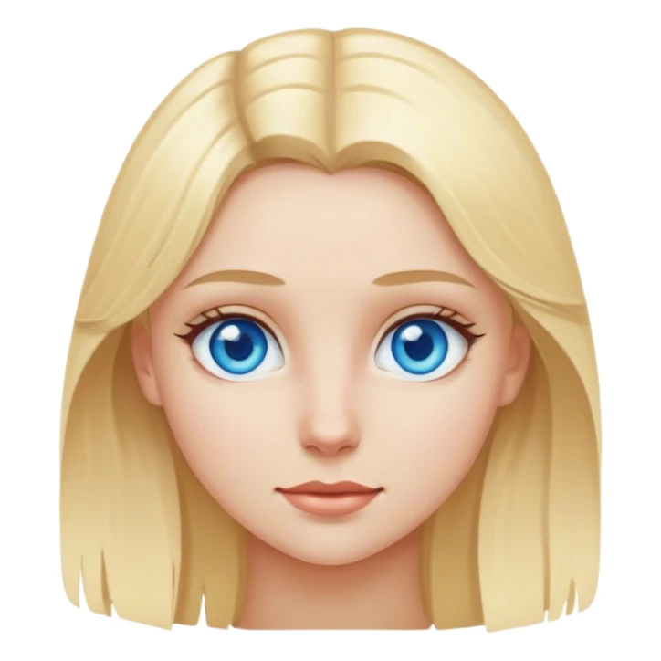 blonde pretty girl blue eyes sticker