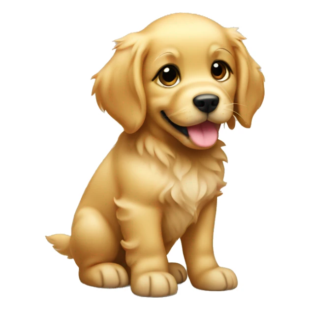 Golden retriever puppy standing sticker