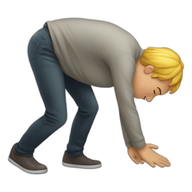 person bending over to fart sticker