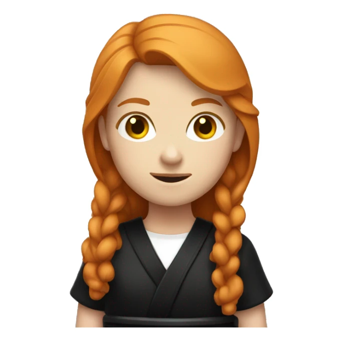 ginger girl with black belt  sticker