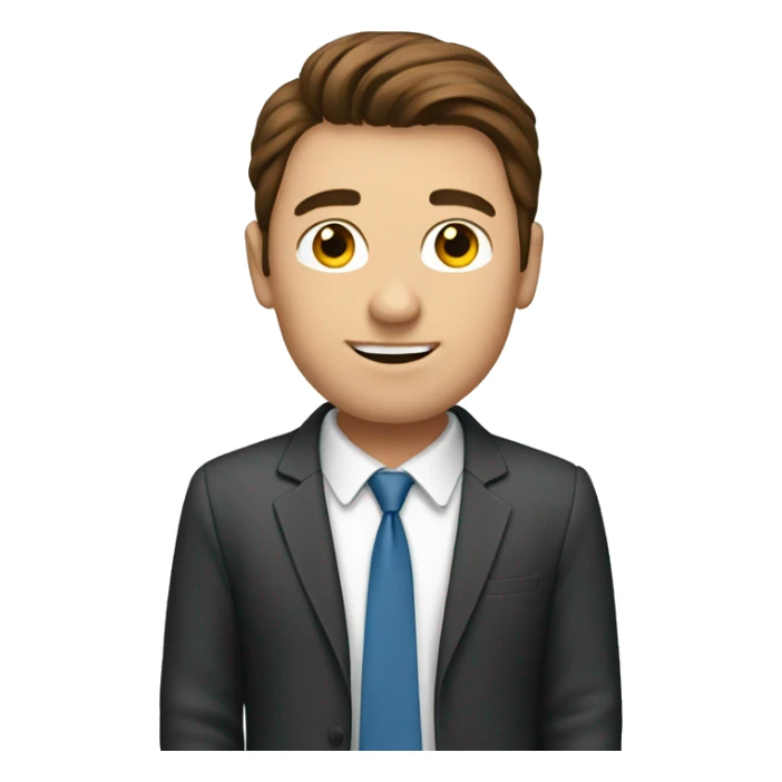 guy with brown hair works in finance sticker