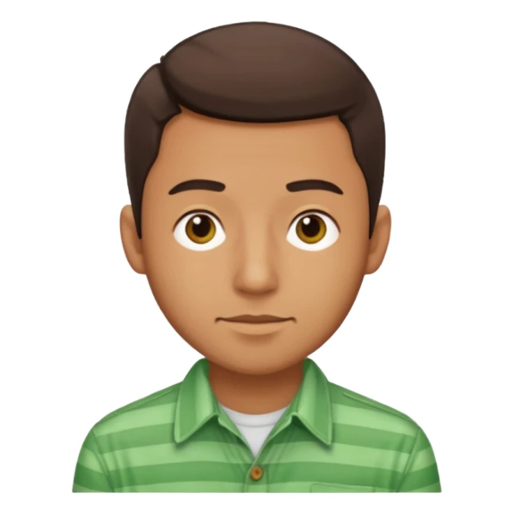 Man with green Striped Shirt not t shirt sticker