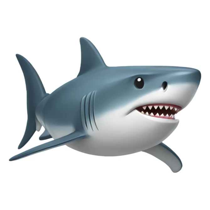 Stylized shark with a cool, laid-back demeanor sticker