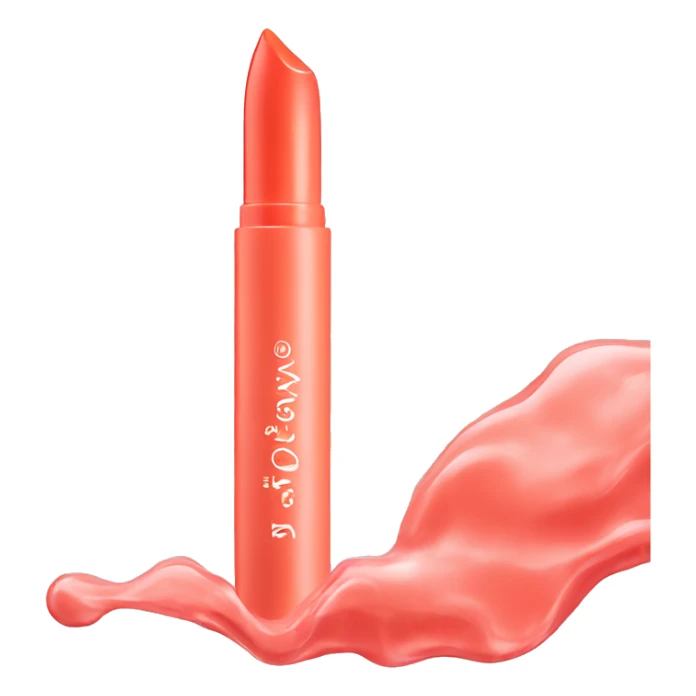Ansy coral lip oil sticker