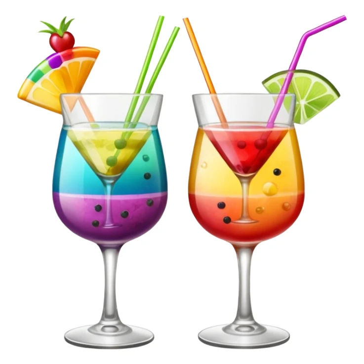Change this cocktail to emoji style, make cheers action sticker