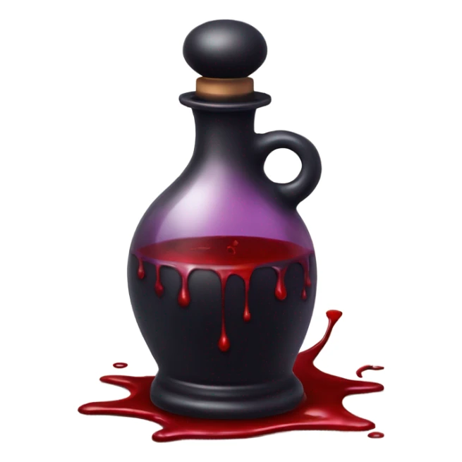 a stylish potion bottle with blood and a gothic lid, perfect for a vampire girl theme." sticker