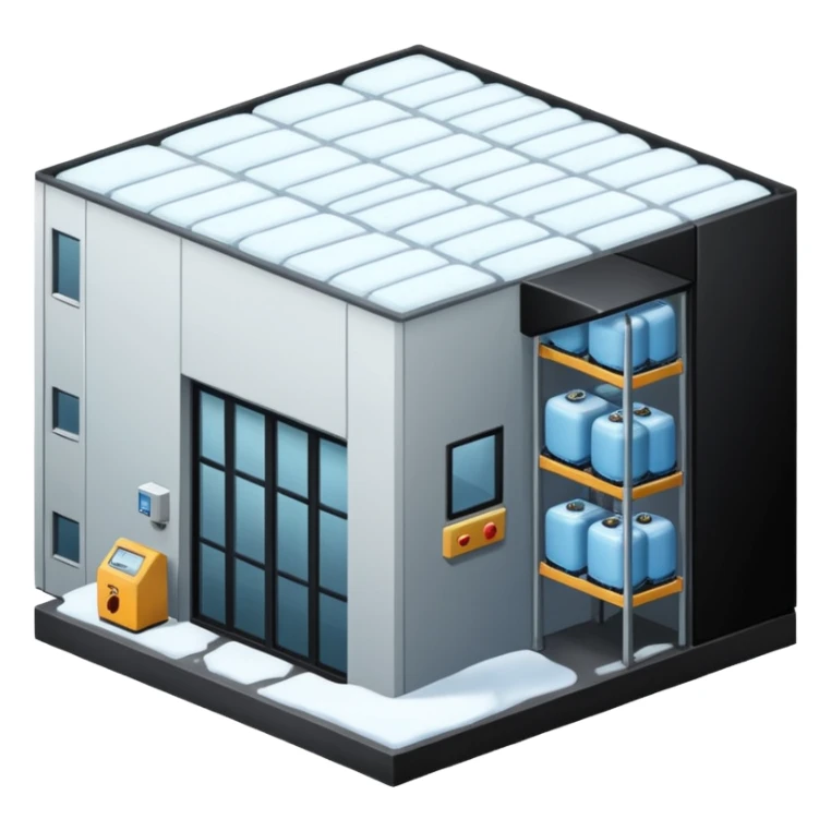 ambient and refirigeration warehouse at an angle cold sticker