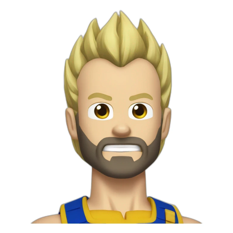 vegeta blond beard sticker