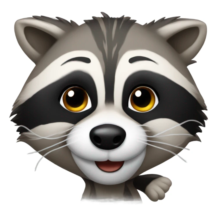 Raccoon blowing a kiss sticker