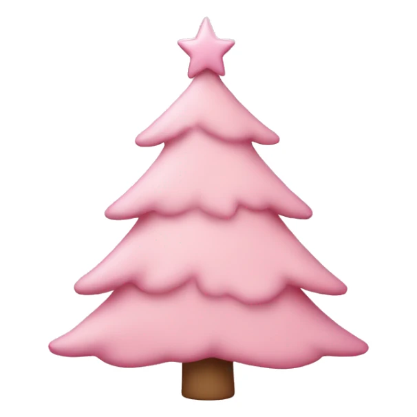 pastel pink christmas tree sticker