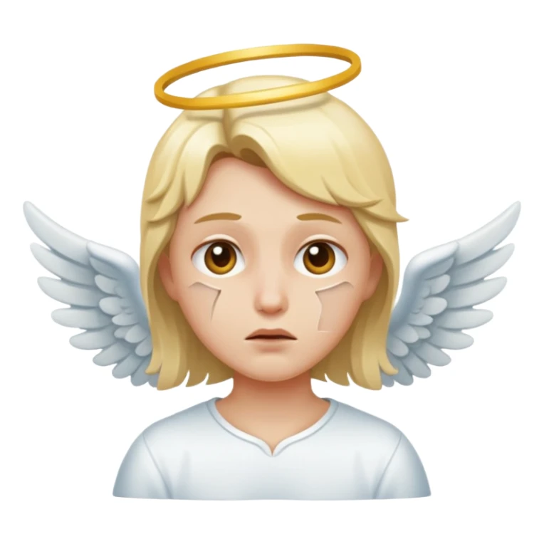 Angel with broken nose sticker