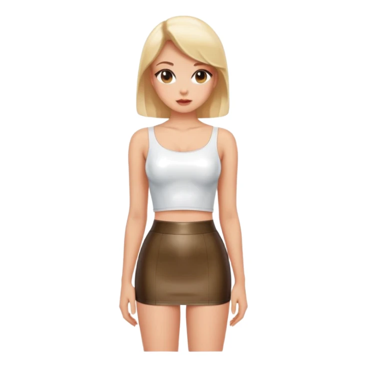 tight  short mini latex skirt and short top  sticker