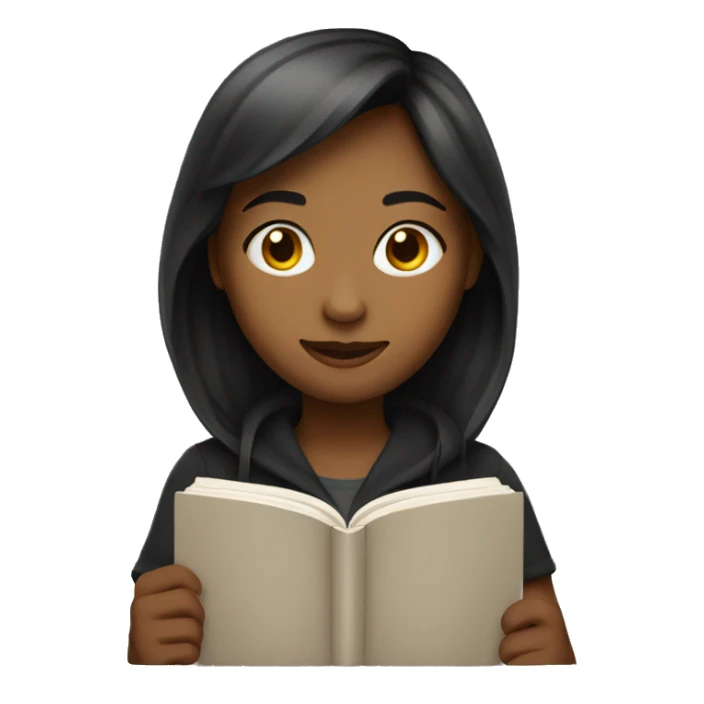 Girl with open book sticker