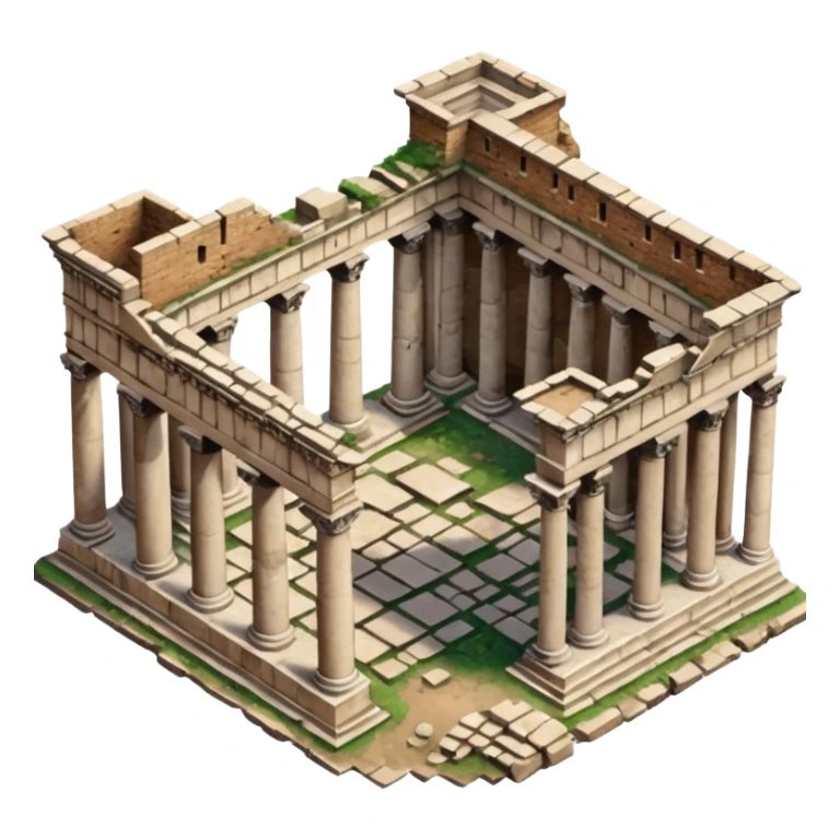 ancientr roman ruin rome 
no frame, no squared style, no square above
aereal view from up sticker