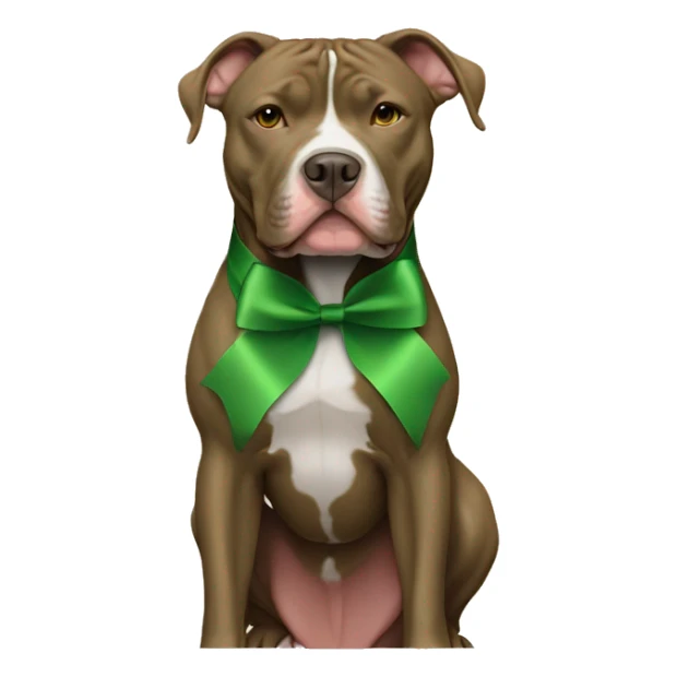 Green ribbon on tan Pitbull just head no body sticker