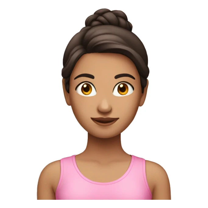 A brunette girl with pink top sticker