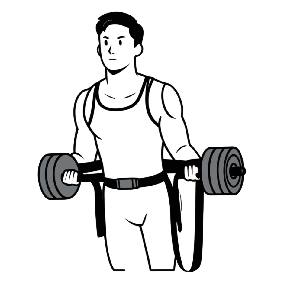 vertical gym lifting belt, simple and clear sticker