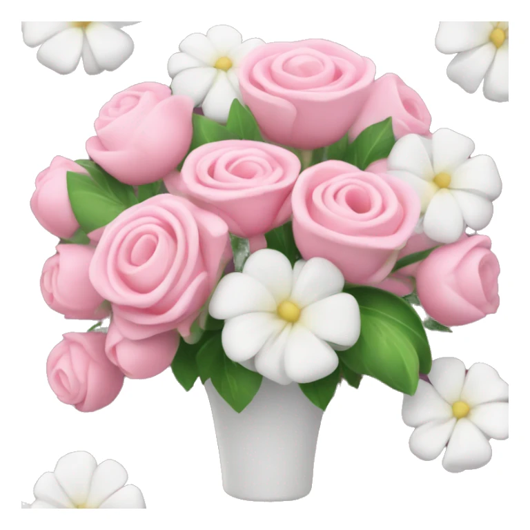 pink and white bouquet of ￼flowers  sticker