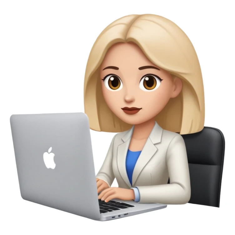 Business meeting online macbook woman sticker