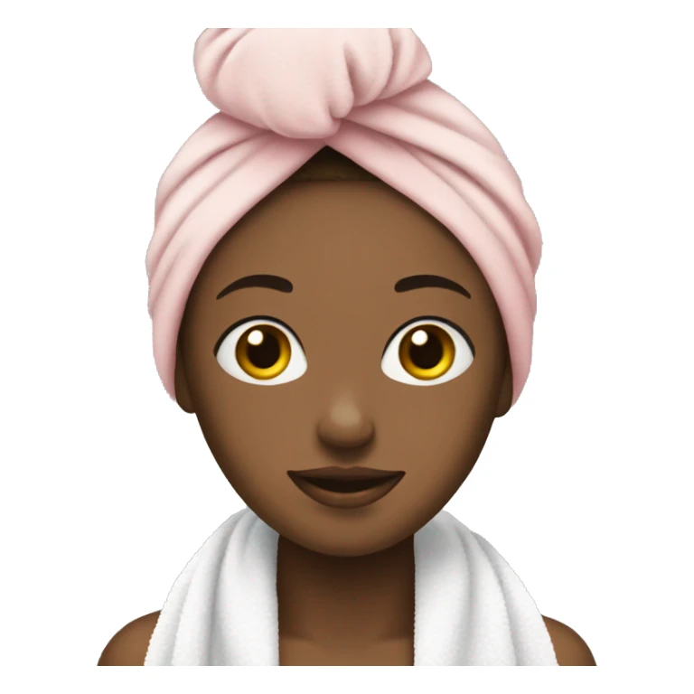 Girl with towel on her head sticker
