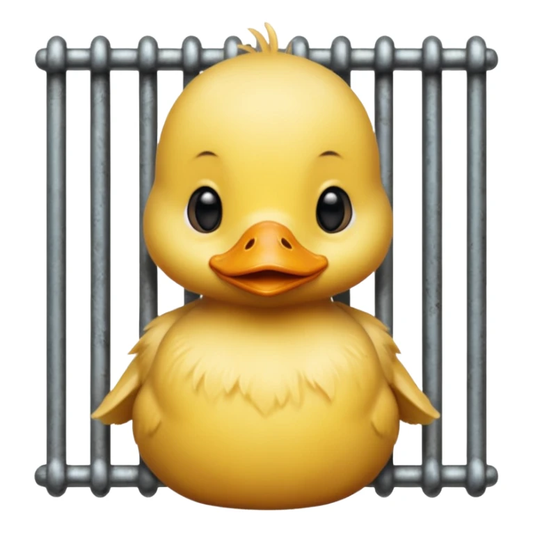 baby duck thief clutching prison bars sticker