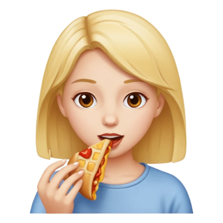 Food with a girl sticker