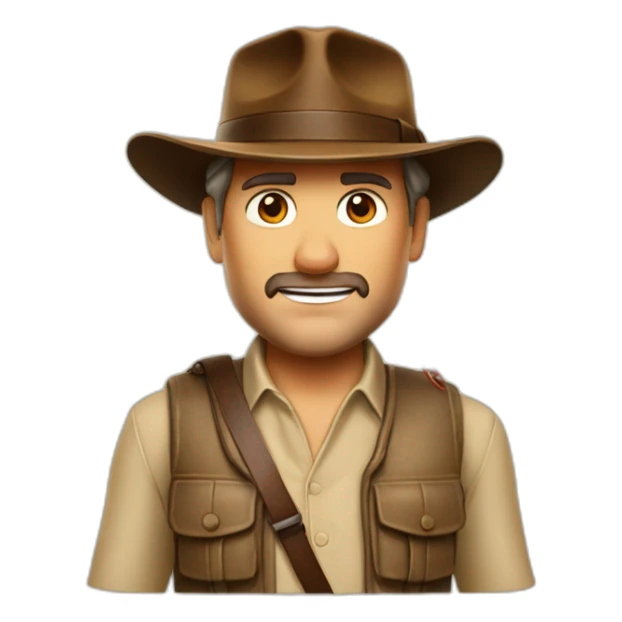 Indiana jones sur un crabe sticker