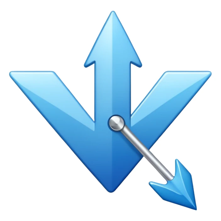 Verificado azul con la flecha blanca sticker