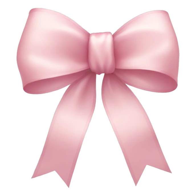 light pink ribbon bow sticker