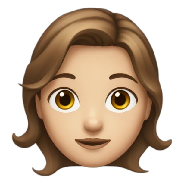 Girl with brown hair and different eyes color sticker