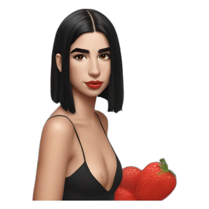 Dua lipa with red haïr sticker