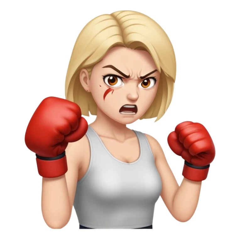 woman punching woman in face sticker