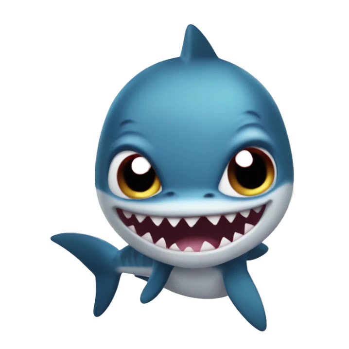 baby shark half zombified sticker