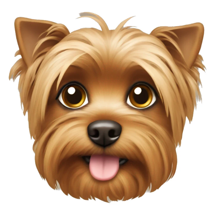 Yorki brown little dog  sticker