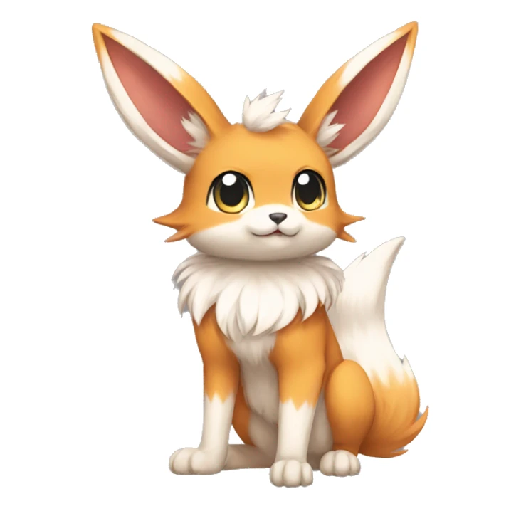Eeveelution-Bunny-Fox-Pokémon-fusion full body sticker